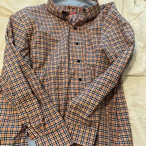 izod plaid button down shirt XXL